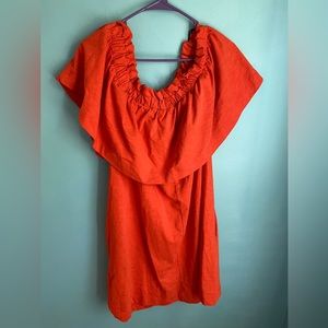 H&M Orange Off Shoulder Dress
